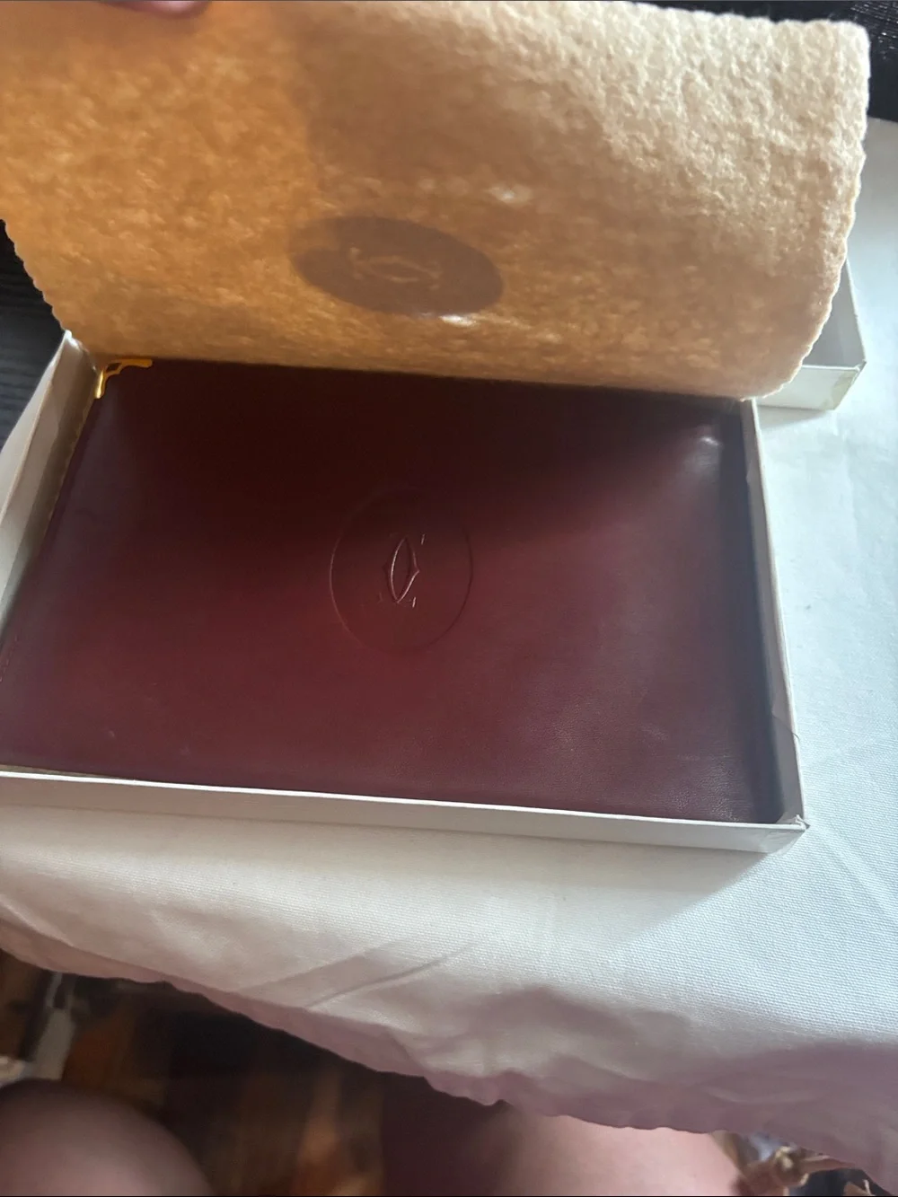 Cartier Burgundy Leather Zip Pouch - Picture 16 of 17
